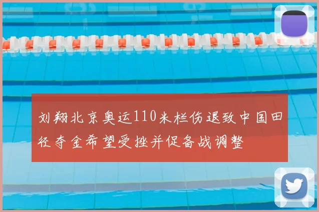 刘翔北京奥运110米栏伤退致中国田径夺金希望受挫并促备战调整